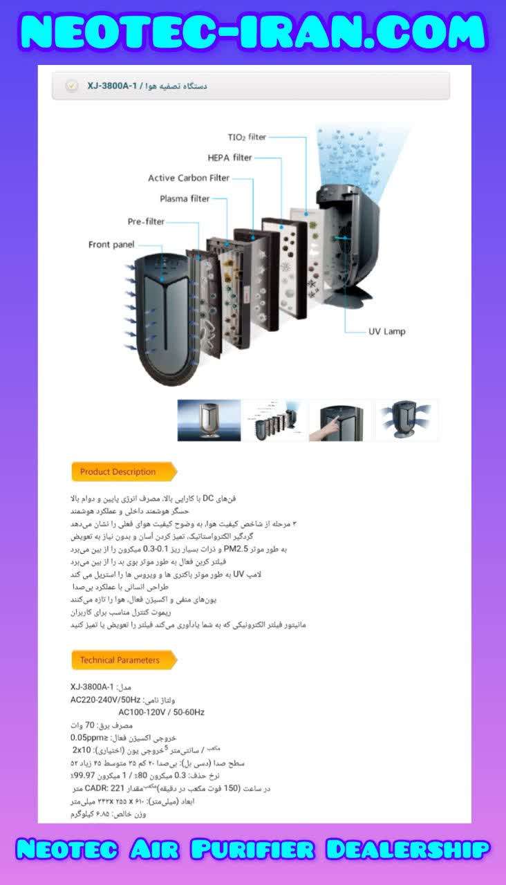 آموزش تعویض فیلتر تصفیه هوا نئوتک/ توسط نمایندگی رسمی نئوتک neotec-iran.com